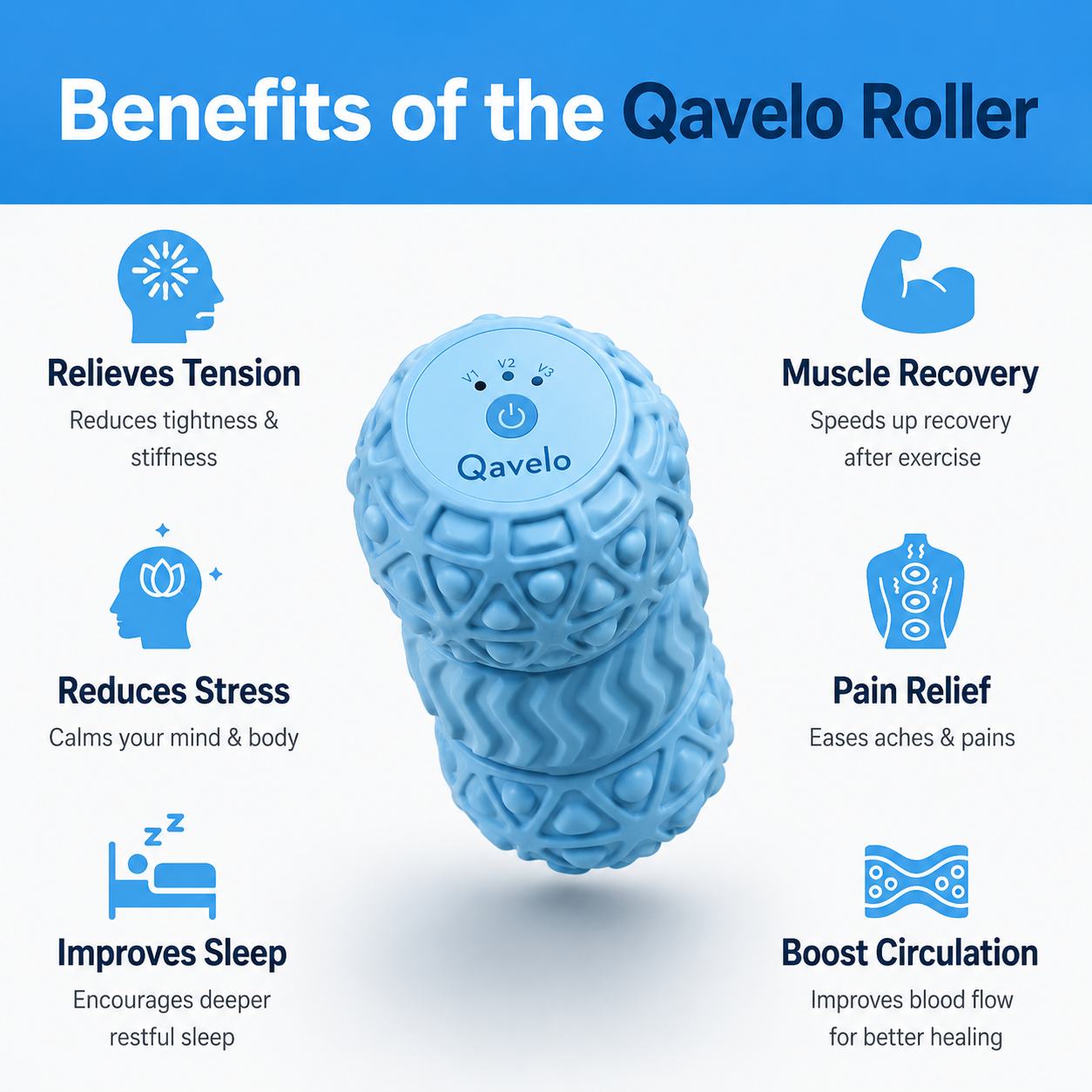 Qavelo Vibrating Massage Roller